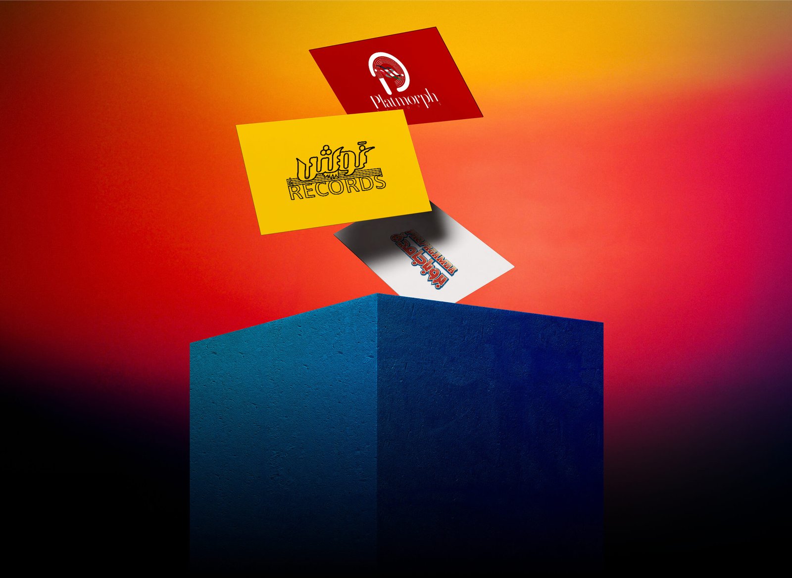 Floating business cards